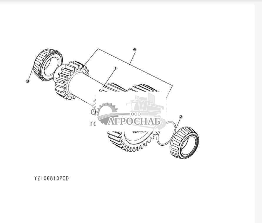 YZ106810 Вал шестой ступени в сборе 